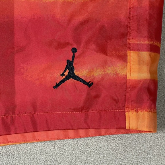 Jordan Shorts Mens Extra‎ Large Orange Red Jumpman Logo Zip Basketball Adult - Picture 3 of 13